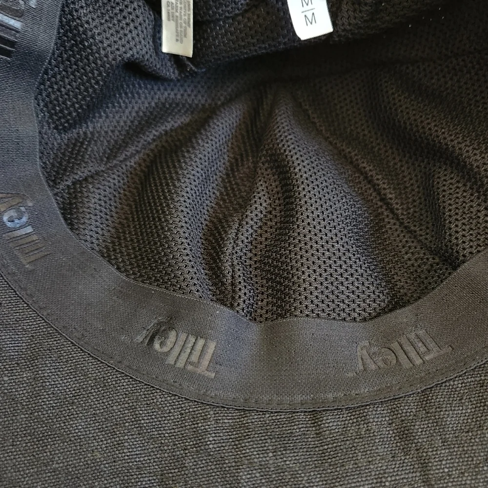 TILLEY Black Hemp Bucket Hat Size Medium
